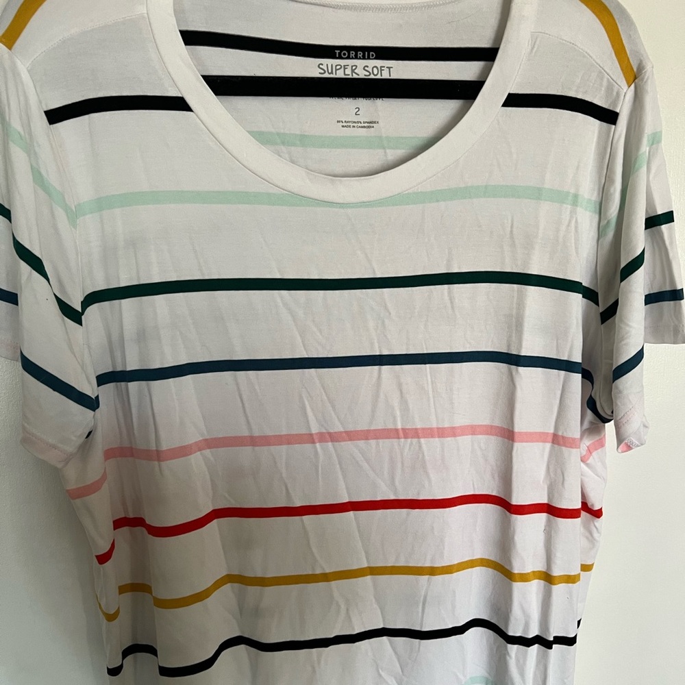 Torrid Striped Super Soft Tee
